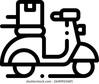 scooter icon. Thin Linear Style Design Isolated On White Background