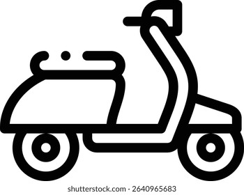 scooter icon. Thin Linear Style Design Isolated On White Background