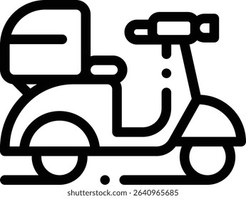 scooter icon. Thin Linear Style Design Isolated On White Background