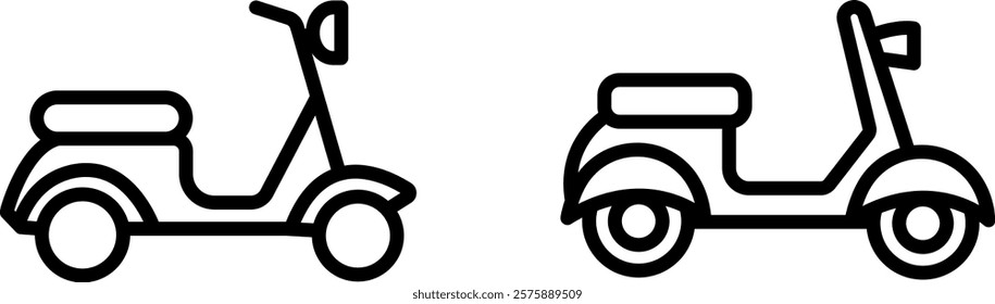 "Scooter Icon for Urban Mobility and Transportation"