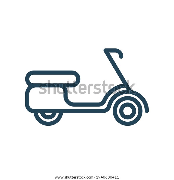 Scooter icon. Urban transportation motorcycle icon.\
Public transportation\
icon.