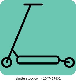 Scooter icon in vector, black color.