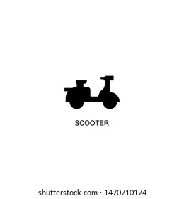 scooter icon vector black design