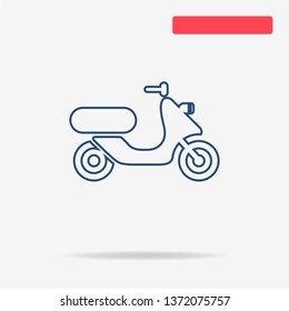 Scooter icon. Vector concept illustration for design.
