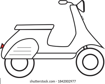 Scooter Icon. Vector Design Template.outline