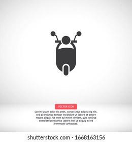 Icono de Scooter. Vector Eps 10 . Diseño plano Lorem Ipsum