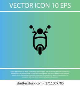Scooter icon. Vector  Eps 10 . illustration transport motorbike . moped motorcycle travel vintage Flat Design .