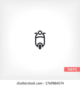 Scooter icon. Vector  Eps 10 . illustration transport motorbike . moped motorcycle travel vintage Flat Design .