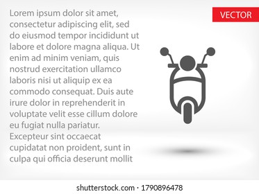 Scooter icon. Vector  Eps 10 . illustration transport motorbike . moped motorcycle travel vintage Flat Design .