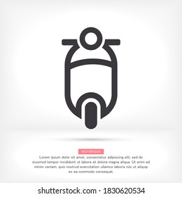 Scooter icon. Vector  Eps 10 . illustration transport motorbike . moped motorcycle travel vintage Flat Design .
