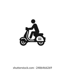 Scooter icon vector. EPS 10 editable vector