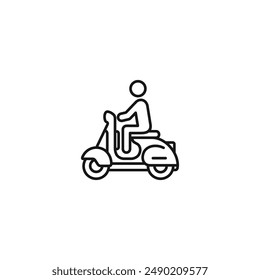 Scooter icon vector. EPS 10 editable vector