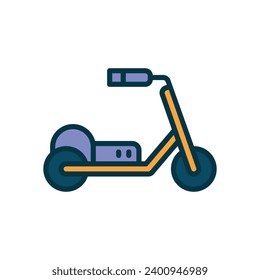 scooter icon. vector filled color icon for your website, mobile, presentation, and logo design.