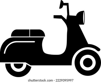 Vector de icono Scooter, signo plano relleno, pictograma sólido aislado en blanco. Símbolo de entrega, ilustración del logotipo. Gráficos perfectos para píxeles.eps