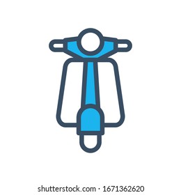 Scooter icon vector filled outline style