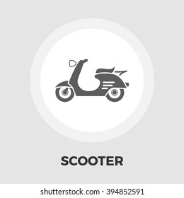 Scooter Icon Vector. Flat icon isolated on the white background. Editable EPS file. Vector illustration.