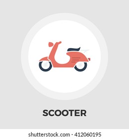 Scooter Icon Vector. Flat icon isolated on the white background. Editable EPS file. Vector illustration.