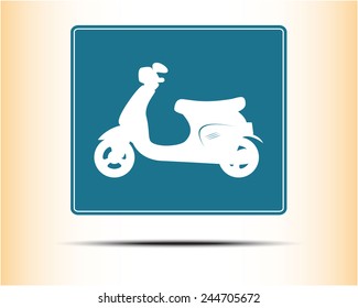 Scooter icon, vector illustration