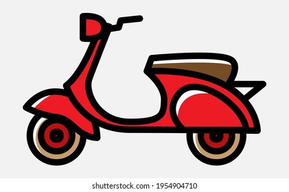 Scooter icon. Vector illustration isolated on white background