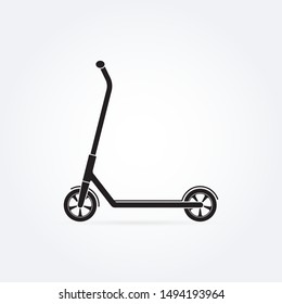 Scooter icon. Vector illustration of kick scooter.