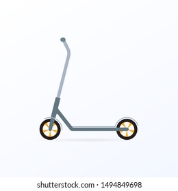 Scooter icon. Vector illustration of kick scooter.