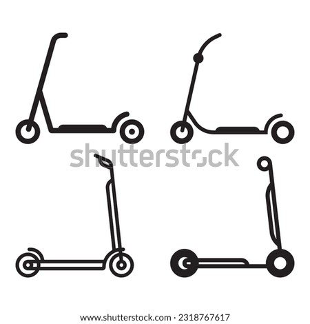 scooter icon vector illustration logo deisgn