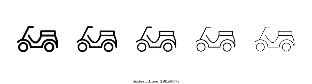 Scooter icon Vector logo sign
