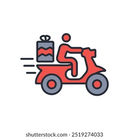 Scooter icon. vector.Editable stroke.linear style sign for use web design,logo.Symbol illustration.