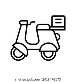 scooter icon with white background vector stock illustration