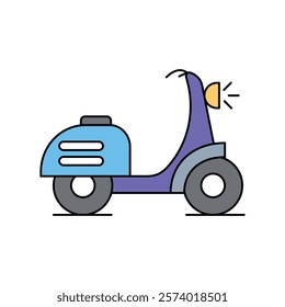 scooter icon with white background vector stock illustration
