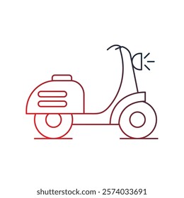 scooter icon with white background vector stock illustration