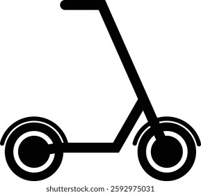 Scooter icon.black flat design. Vector