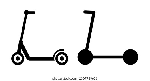 Scooter icons set simple design