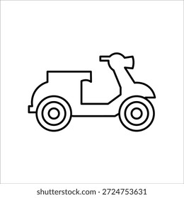ícones de scooter. ilustração de vetor de linha simples