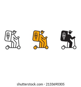 scooter icons  symbol vector elements for infographic web