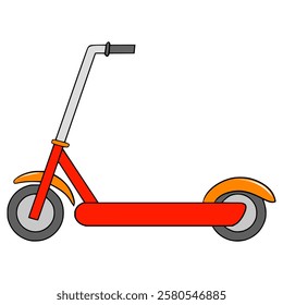 scooter illustration hand drawn isolated vector