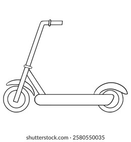 scooter illustration hand drawn outline vector