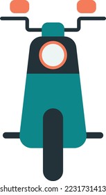 scooter illustration in minimal style isolated on background