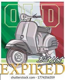 SCOOTER IMAGE FOR T SHIRT OR ADVERTISING