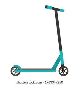 Scooter isolated on white background, ecological personal city transport, sport activity, eco travel