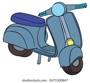 A scooter isolated on white background