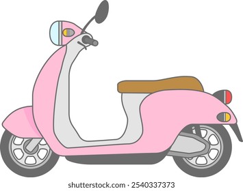 The scooter isolated on white background