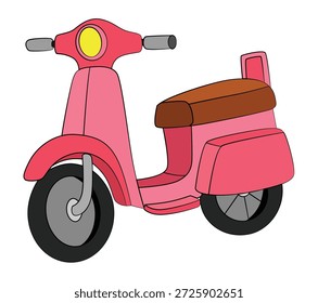 Uma scooter isolada no fundo branco