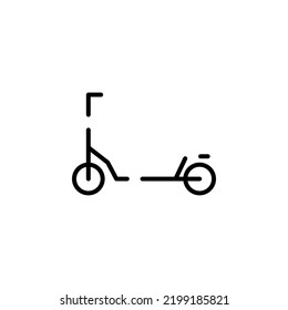 Scooter, Kick Scooter Dotted Line Icon Vector Illustration Logo Template. Suitable For Many Purposes.