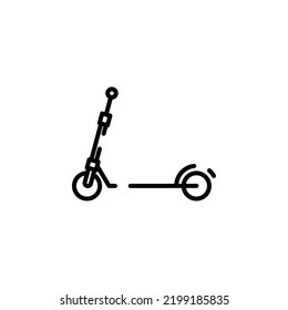 Scooter, Kick Scooter Dotted Line Icon Vector Illustration Logo Template. Suitable For Many Purposes.