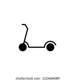 Scooter, Kick Scooter Solid Icon Design Concept For Web And UI, Simple Icon Suitable for Any Purposes.