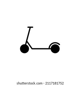 Scooter, Kick Scooter Solid Icon Vector Illustration Logo Template. Suitable For Many Purposes.