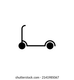 Scooter, Kick Scooter Solid Line Icon Vector Illustration Logo Template. Suitable For Many Purposes.