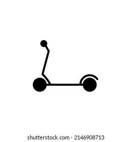 Scooter, Kick Scooter Solid Line Icon Vector Illustration Logo Template. Suitable For Many Purposes.