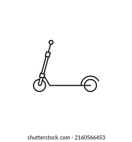 Scooter, Kick Scooter Thin Line Icon Vector Illustration Logo Template. Suitable For Many Purposes.